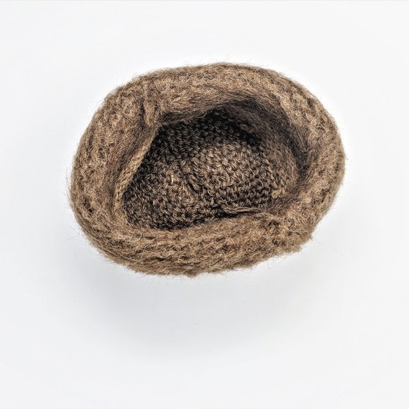 Azerbaijan 100% wool vintage winter knitted hat - brown - Picture 2 of 5